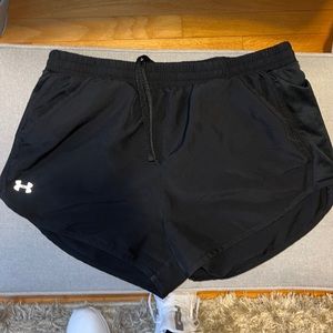New black under armor running shorts